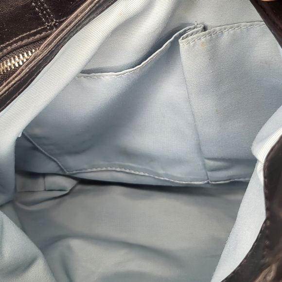 ✨ Coach Black Leather Hobo Shoulder Bag | Silver Hardware | Zip Top | EUC - Picture 4 of 7